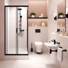 Deante Neo Boro bateria prysznicowa ścienna czarny mat BMO_N40M