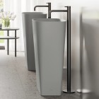Catalano Green Lux umywalka wolnostojąca 55 cm odpływ podłogowy szary mat 1FRGRLXCS