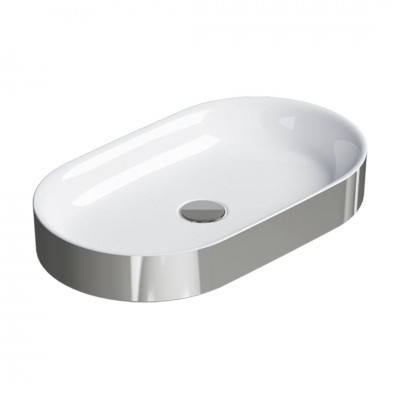 Catalano Horizon umywalka nablatowa 60x35 cm biały/srebrny 160AHZBA