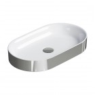 Catalano Horizon umywalka nablatowa 60x35 cm biały/srebrny 160AHZBA