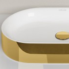 Catalano Horizon umywalka nablatowa 60x35 cm biały/złoty 160AHZBO
