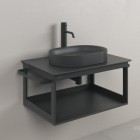 Catalano Horizon umywalka nablatowa 60x35 cm czarny mat 160AHZNS