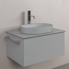 Catalano Horizon umywalka nablatowa 50x35 cm szary mat 150AHZCS