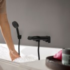 Hansgrohe Vivenis bateria wannowa ścienna czarny mat 75420670