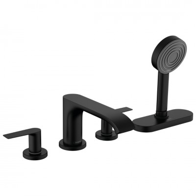 Hansgrohe Vivenis bateria nawannowa 4-otworowa czarny mat 75444670
