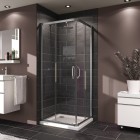 Hüppe Ena 2.0 kabina prysznicowa kwadratowa 80 cm srebrny połysk/szkło przezroczyste 140102069322