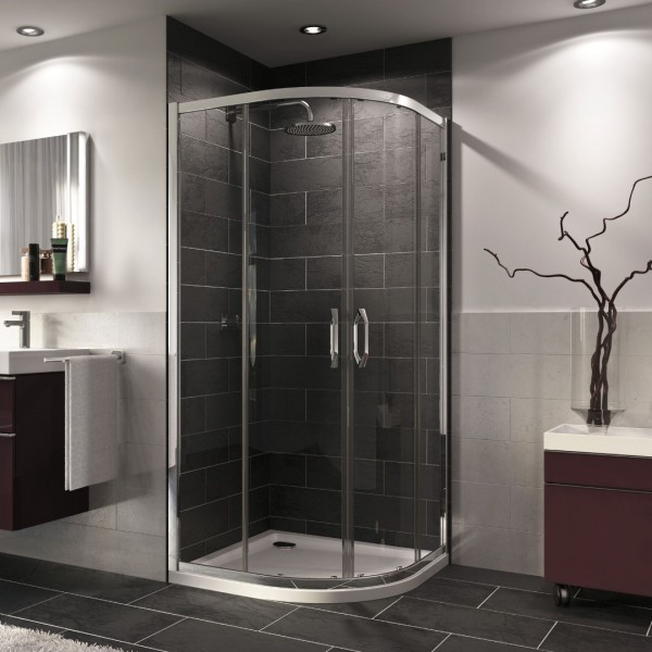Hüppe Ena 2.0 kabina prysznicowa 80x80 cm półokrągła srebrny połysk/szkło przezroczyste 140603069322