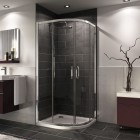 Hüppe Ena 2.0 kabina prysznicowa 80x80 cm półokrągła srebrny połysk/szkło przezroczyste 140603069322