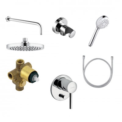 Kludi Bozz zestaw prysznicowy podtynkowy deszczownica 20 cm chrom 386300576