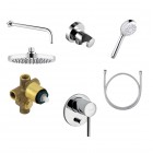 Kludi Bozz zestaw prysznicowy podtynkowy deszczownica 20 cm chrom 386300576