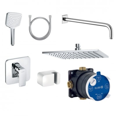 Kludi Pure&Style zestaw prysznicowy podtynkowy deszczownica 25 cm chrom 406300575