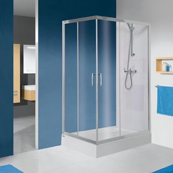 Sanplast TX KN/TX5b-90x120 kabina prysznicowa 90x120 cm prostokątna srebrny błyszczący/szkło przezroczyste 600-271-1860-38-401