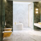 Catalano Zero bidet wiszący biały/złoty 1BS55NRBO