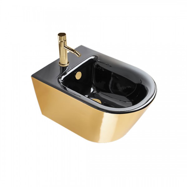 Catalano Zero bidet wiszący czarny/złoty 1BS55NRNO
