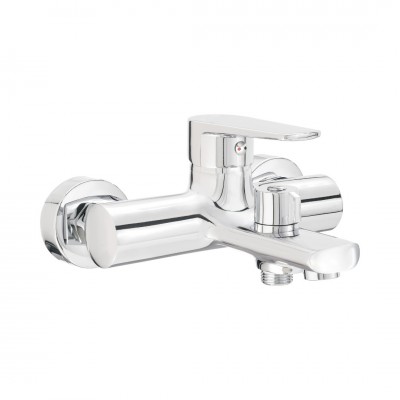 Deante Tubo bateria wannowa ścienna chrom BUT_010M