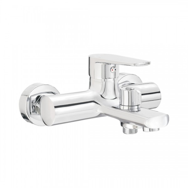 Deante Tubo bateria wannowa ścienna chrom BUT_010M