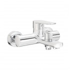 Deante Tubo bateria wannowa ścienna chrom BUT_010M