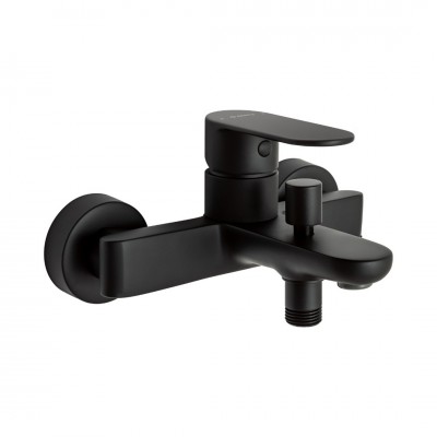 Deante Alpinia bateria wannowa ścienna czarny mat BGA_N10M