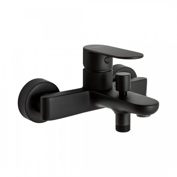 Deante Alpinia bateria wannowa ścienna czarny mat BGA_N10M