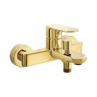 Deante Alpinia bateria wannowa ścienna złoty połysk BGA_Z10M