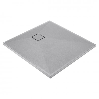 Deante Correo brodzik kwadratowy 90 cm szary metalik KQR S41B
