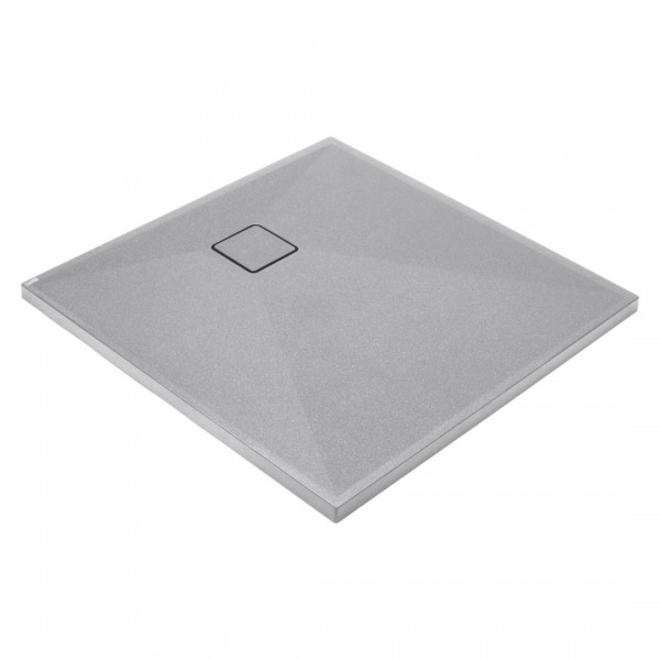 Deante Correo brodzik kwadratowy 90 cm szary metalik KQR S41B
