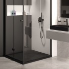 Deante Correo brodzik kwadratowy 90 cm czarny KQR N41B