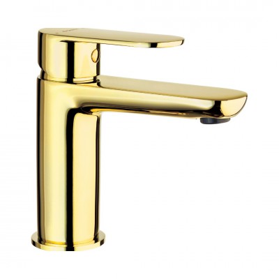 Deante Alpinia bateria umywalkowa stojąca złoty połysk BGA_Z20M