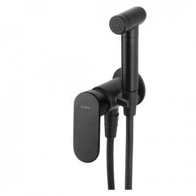 Deante Alpinia bateria bidetowa podtynkowa ze słuchawką typu bidetta czarny mat BGA_N34M