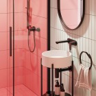 Deante Alpinia bateria natryskowa ścienna czarny mat BGA_N40M