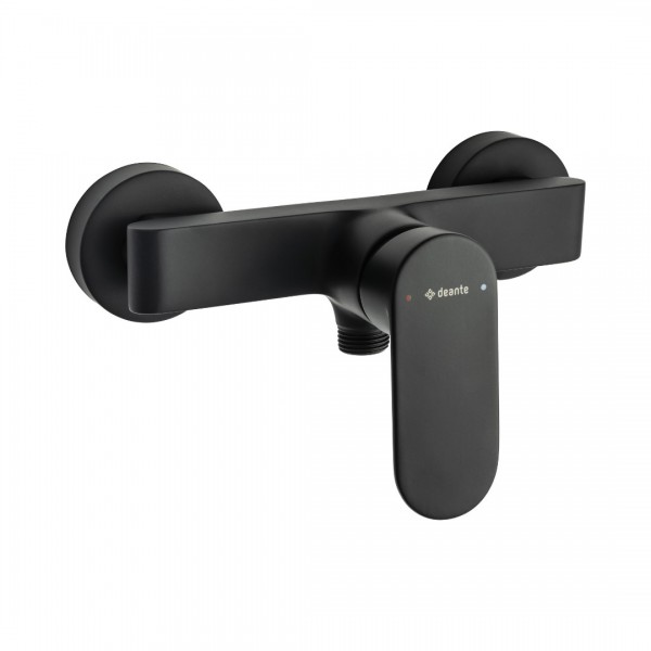 Deante Alpinia bateria natryskowa ścienna czarny mat BGA_N40M