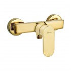 Deante Alpinia bateria natryskowa ścienna złoty połysk BGA_Z40M