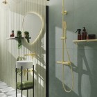 Deante Alpinia bateria umywalkowa podtynkowa złoty połysk BGA_Z54L