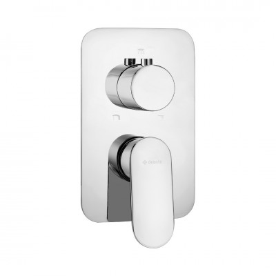 Deante Alpinia bateria prysznicowa podtynkowa z przełącznikiem chrom BXY 0GAM