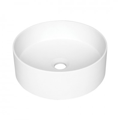 Deante Silia umywalka nablatowa okrągła 36 cm alabaster CQS_AU4S