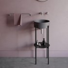 Deante Silia umywalka nablatowa okrągła 36 cm antracyt CQS_TU4S