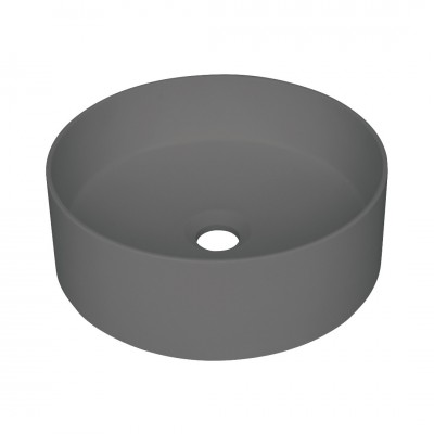 Deante Silia umywalka nablatowa okrągła 36 cm antracyt CQS_TU4S