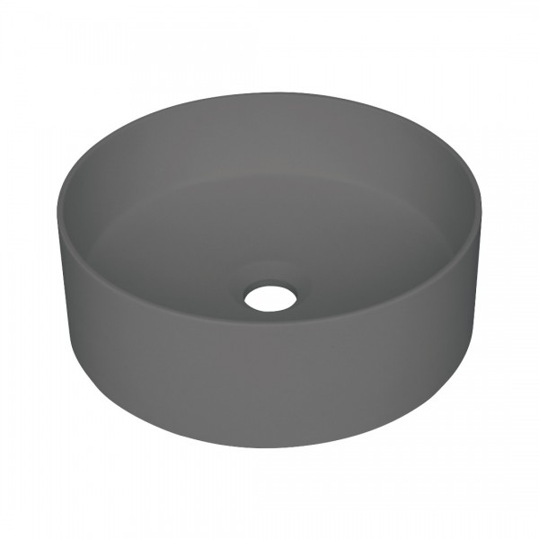 Deante Silia umywalka nablatowa okrągła 36 cm antracyt CQS_TU4S