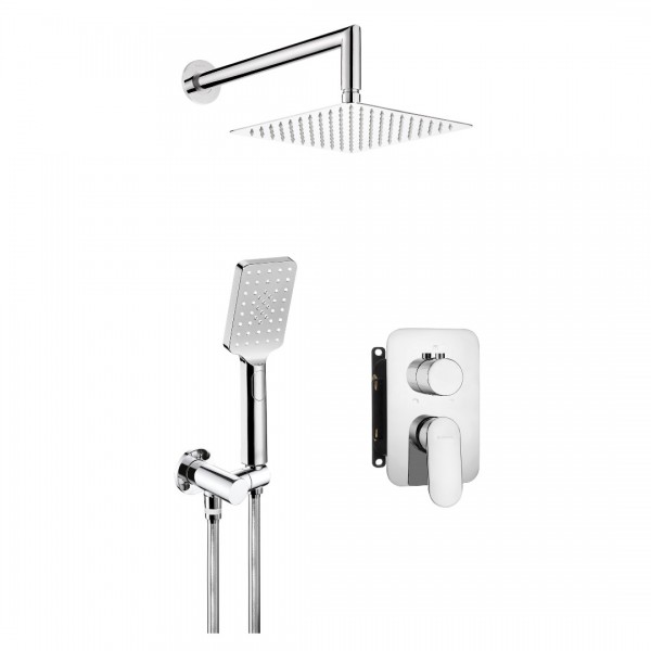 Deante Alpinia zestaw prysznicowy podtynkowy z deszczownicą 25 cm BXYZ0GAM