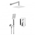 Deante Alpinia zestaw prysznicowy podtynkowy z deszczownicą 25 cm BXYZ0GAM