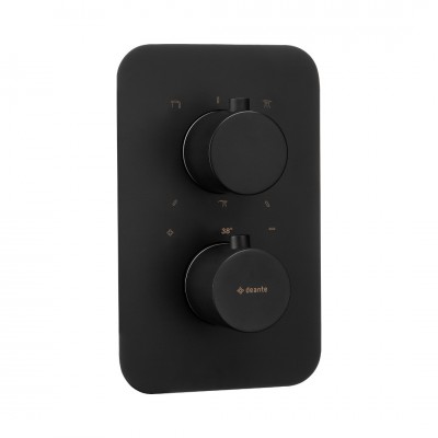Deante Box bateria wannowo-prysznicowa podtynkowa termostatyczna czarna BXY NEBT