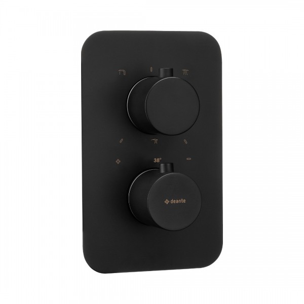 Deante Box bateria wannowo-prysznicowa podtynkowa termostatyczna czarna BXY NEBT