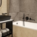 Deante Cascada wylewka wannowa 23 cm czarny mat NAC_N87K