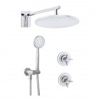 Deante Temisto zestaw prysznicowy podtynkowy deszczownica 25 cm chrom NAC_09QT