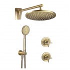 Deante Temisto zestaw prysznicowy podtynkowy deszczownica 25 cm mosiądz NAC_M9QT