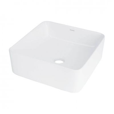 Deante Jasmin umywalka nablatowa kwadratowa 34,5x34,5 cm białaCDJ_6U3S