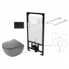 Deante Peonia zestaw 6w1 przycisk czarny mat CDENDZPW