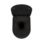 Deante Peonia muszla wisząca bez kołnierza czarny mat CDE NZPW