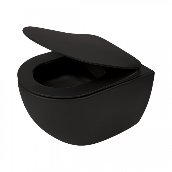 Deante Peonia muszla wisząca bez kołnierza czarny mat CDE NZPW