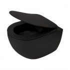 Deante Peonia muszla wisząca bez kołnierza czarny mat CDE NZPW